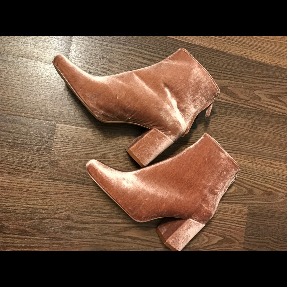 Velvet Ankle Boots